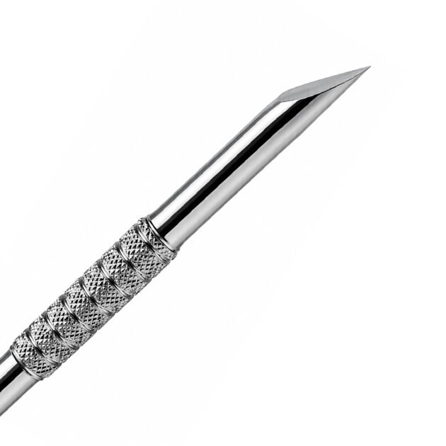 Zenith Plus professional stainless steel double ended cuticle pusher with branded packaging
