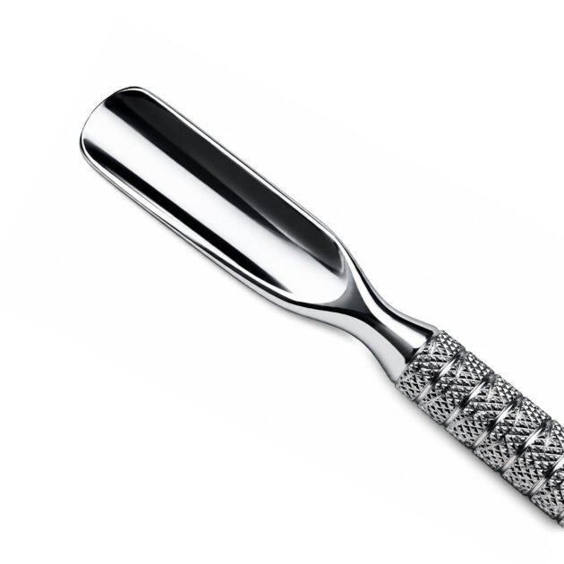 Zenith Plus professional stainless steel double ended cuticle pusher with branded packaging