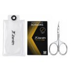 Zenith professional curved cuticle scissors with protective pouch and packaging