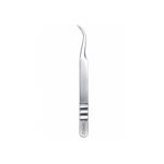 Professional curved eyelash extension tweezers stainless steel with Zenith branded packaging