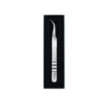 Professional curved eyelash extension tweezers stainless steel with Zenith branded packaging
