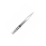 Professional straight eyelash extension tweezers with Zenith branded packaging
